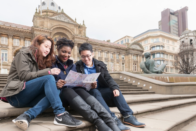 Students in Birmingham city, England.